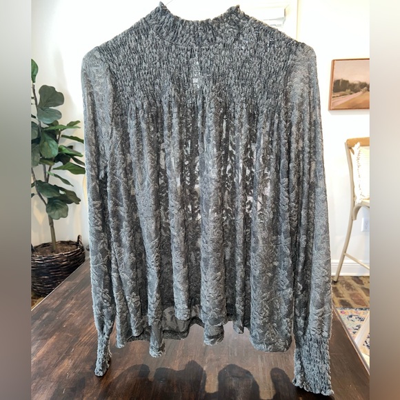 Anthropologie Deletta Amanna
Lace Peasant Olive Green Blouse Top Small - Picture 8 of 11